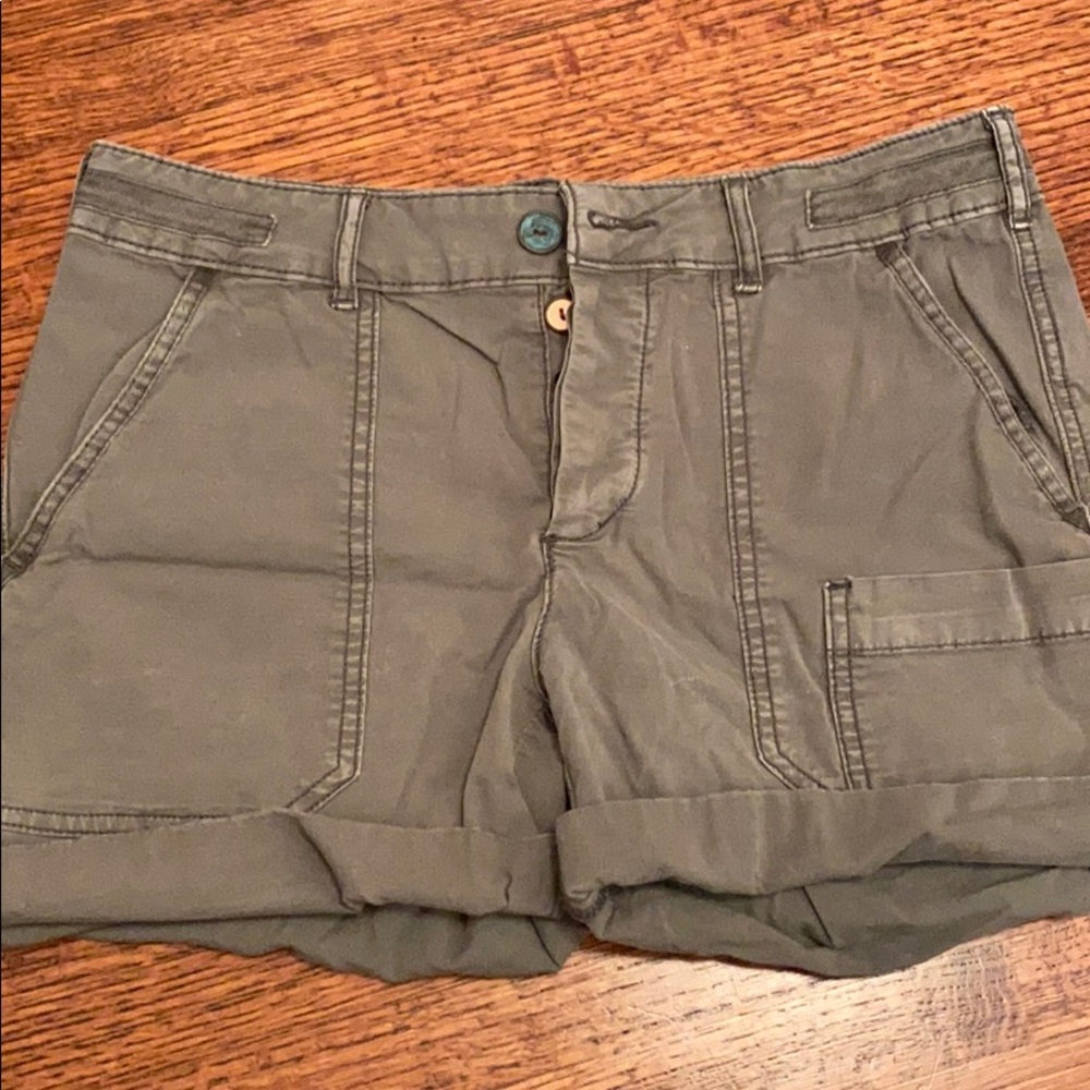 Dark green cargo shorts